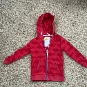 Boden red sweatshirt with shark design